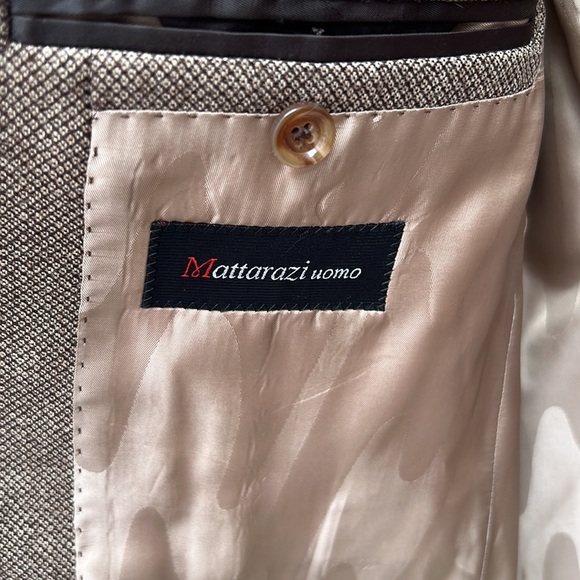 Matarazzi Uomo Venezia Brown Wool/Cashmere Blazer Size 52 - Picture 9 of 14